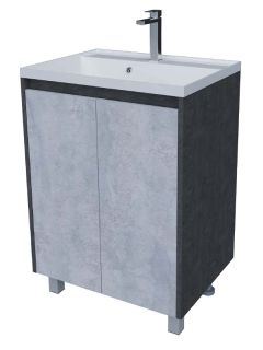 Тумба под раковину Stella Polar Кибела 60см цемент SP-00001102